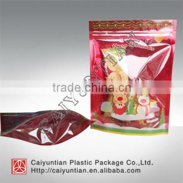 Stand up toys package zipper bag/Christmas gift packaging bag