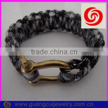 fashion stainless steel gold clasp 550 paracord bracelet