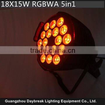 18pcs 15Watt Led Par Light RGBWA 5in1 Full Color Mixing Stage Led Wall Wash Par Light 5/9CH Disco Led Par56/64 Can Lighting Good photo-2
