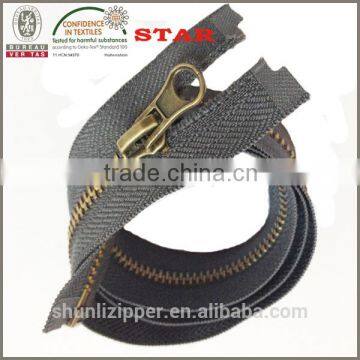 #5 metal open end cheap zipper for man clothing