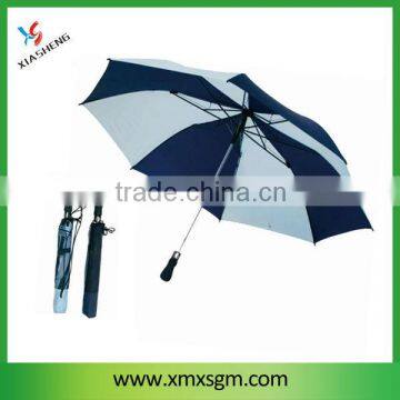 2 Folds Auto Open Metal Shaft Golf Umbrella