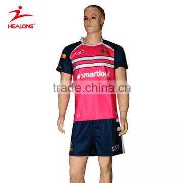 China Custom Red Cheap Rugby Jersey photo-3