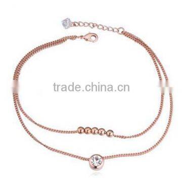 2016 New Design fashion Jewellery alloy gold plated Anklet