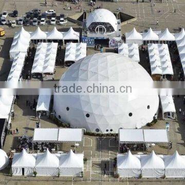 Geodesic dome tent Event dome tent White PVC cover White 500person for sale
