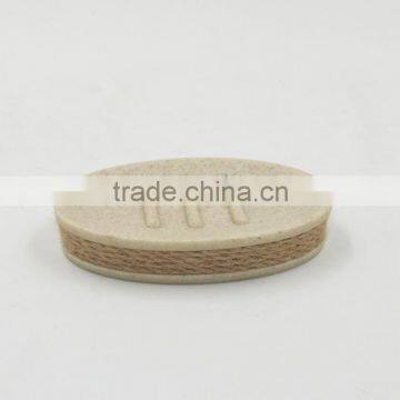 Polyresin Sandstone Bathroom Accessories Set With Hemp Rope photo-4