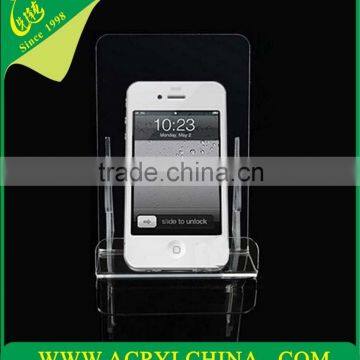 3mm Clear Acrylic Cellphone Holder With Hot-bend Forming and Jointing, Transparent Perspex Smartphone Rack With 100*45*160mm photo-2