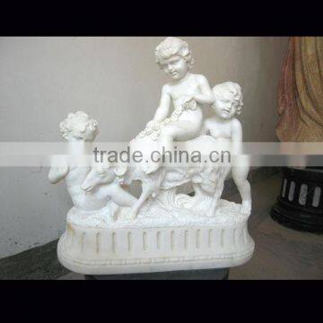 Stone Children Carving Statue