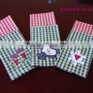 cotton kitchen towel with applique