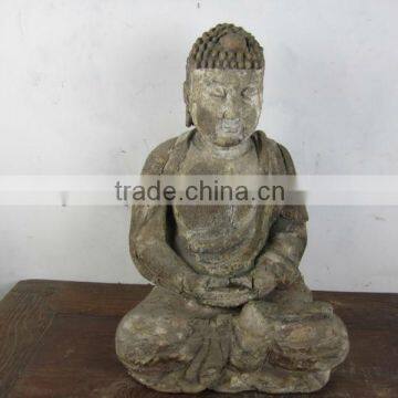 wooden buddha antique laughing buddha statue