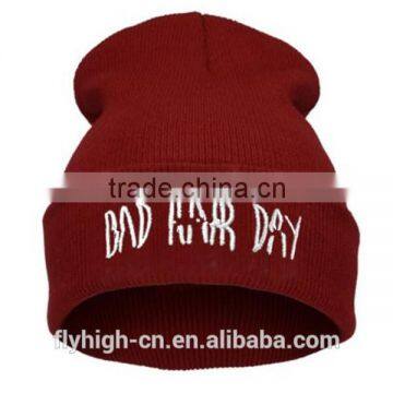Factory Wholesale Custom 100% Acrylic Beanie Knitted Hat Winter Hat photo-3