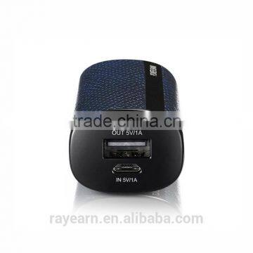 2600mAh Portable Black PU Power Bank New Design Unique PU Leather Power Supply Battery photo-3