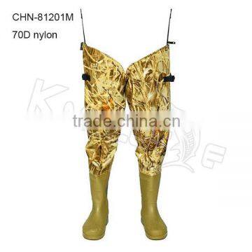 CHN-81201M Durability nylon fabric material fishing wader pants adjustable fishing waders