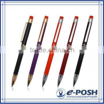 Elegant metal color slim twist action 0.7 mm hb mechanical pencil