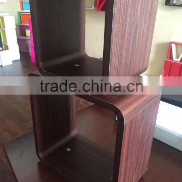Rounded corners removable display shelf colorful MDF painting PVC