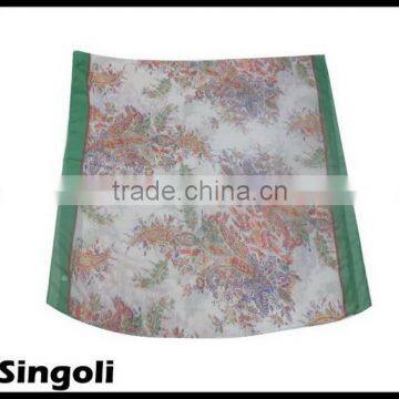 apricot autumn scenery printed scarf for fashion lady