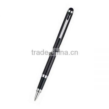 simple style black color 2 in 1 metal stylus touch ball point pen