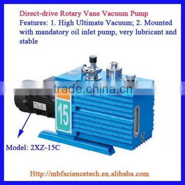 Direct-drive Rotary Vane Vacuum Pump, Model: 2XZ-15C, Pumping Speed: 15L/sec, Patented Mandatory Oil Pump, Motor Power: 1.5KW