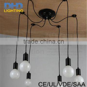The 6-8-10-12-14 Heads Spider Chandelier Insustrial Iron Pendant Lamp Edison Vintage up and Down Lighting Fixture