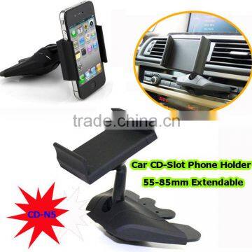 2015 New Stable CD-N5 Car CD Slot Clip Mount for iPhone 6 plus Samsung Note4 Xiaomi Smartphone CD Mouth Clamp Strong Holder