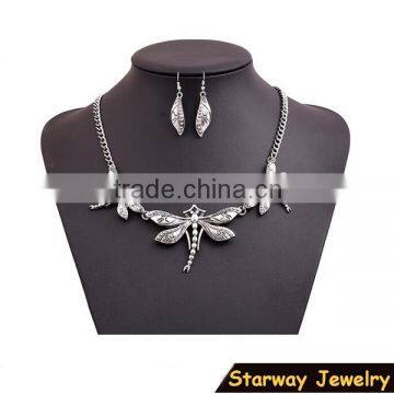>>SW16444 New Elegant Costume Spring Dragonfly Jewelry Set/