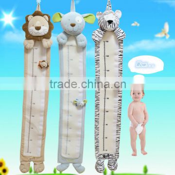 Children Plush Lion Toys Height Measure Growth Chart Ruler