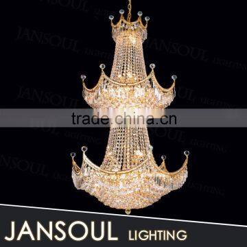 chinese lighting manufacturer large golden pendant lights luxury crystal chandelier