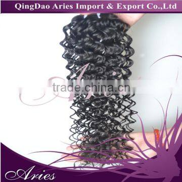 Brazilian Natural Black Kinky Curly Wave Human Hair Extension 50G/1Bundle Weft