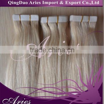 100% Human Hair Seamless Tape-in Extensions Remy 20" blonde