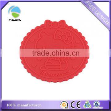 Thick Edge Heat Protection Rubber Doggy Puppy Petsoft Pvc Bowl Coaster photo-5