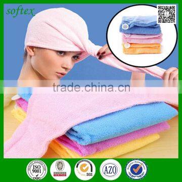 Microfiber Quick Water-Absorbing Fast Drying colorful shower cap turban