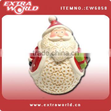 santa christmas ceramic storage jar