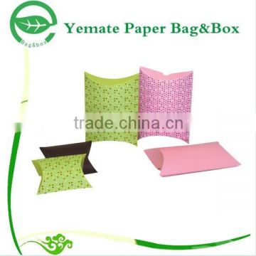 fancy printed pillow, candy, sweet paper packaging box, paper package box