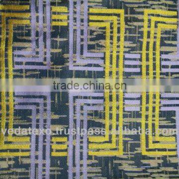 Yellow & Black Furnishing fabric