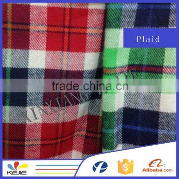 100 cotton yarn dyed woven plaid casual shirt fabric