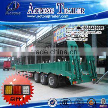 Used tri-axle lowbed, low bed semi trailer dimensions optional for different nations