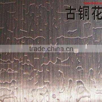 shiny 8K mirror,hairline,etching stainless steel sheet