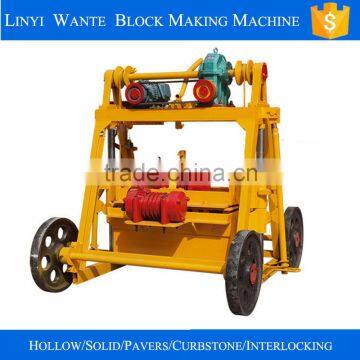 small mobile concrete manual brick machine price QT40-3B in discount