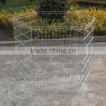 6 panels or 8 panels cheap folding pink puppy wire mesh rabbit farming cage