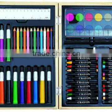 66pcs wooden box art set of stationery set