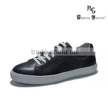 hot sale fashion leather man sneaker