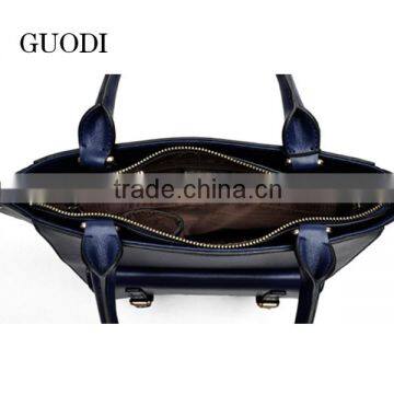 2016 Elegant Fashion Leather Handbags With Outside Pockets for Women photo-2