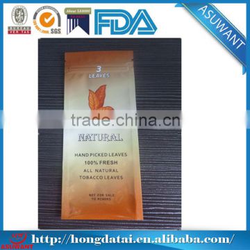 nice printing reclosable foil tobacco bags with zipper