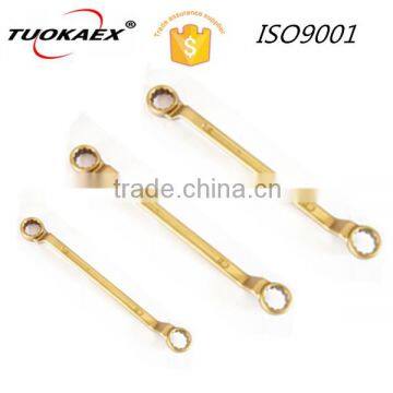 non sparking double wrench,beryllium copper DIN double box offset wrench,non magnetic ring spanner