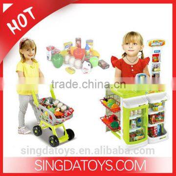 Hot Pretend Play Supermarket Set With Trolley