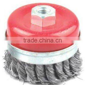 4" cup brush with crimped wire