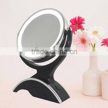 2-sided cosmetic mirrors with led light 10x magnification