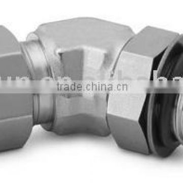 Positional 45 degree male elbow, compression fitting