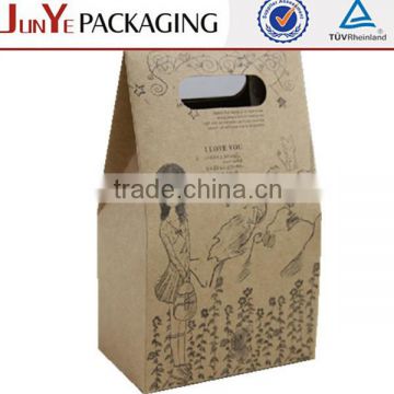 china supplier eco friendly recycle gift shopping custom printed kraft paper valve bag