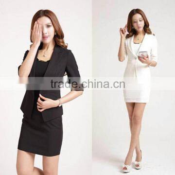 ladies office uniform design bespoke uniform jacket and short skirt office ladies uniform design with high quality