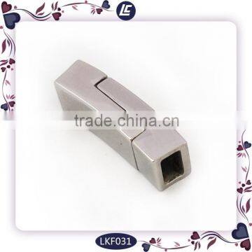 OEM Style 6mm Custom Your Brand Name High End Leather Bracelets With Magnetic Clasp photo-4